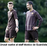 Unzué vuelve al staff técnico de Guardiola